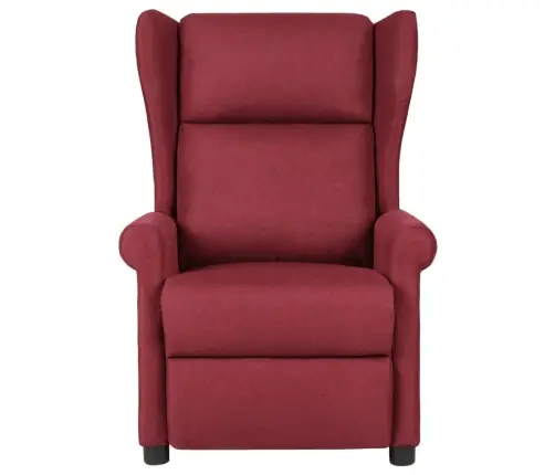 Atpūtas Krēsls, Atgāžams, Vīnsarkans Audums Vidaxl