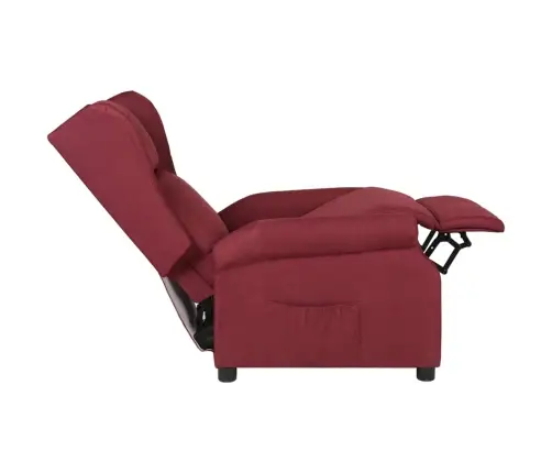 Atpūtas Krēsls, Atgāžams, Vīnsarkans Audums Vidaxl
