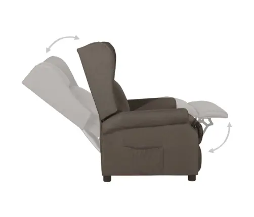 Atpūtas Krēsls, Atgāžams, Brūns Audums Vidaxl