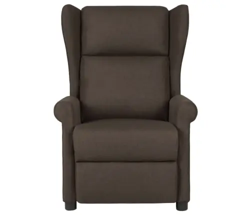 Atpūtas Krēsls, Atgāžams, Tumši Brūns Audums Vidaxl