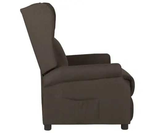 Atpūtas Krēsls, Atgāžams, Tumši Brūns Audums Vidaxl