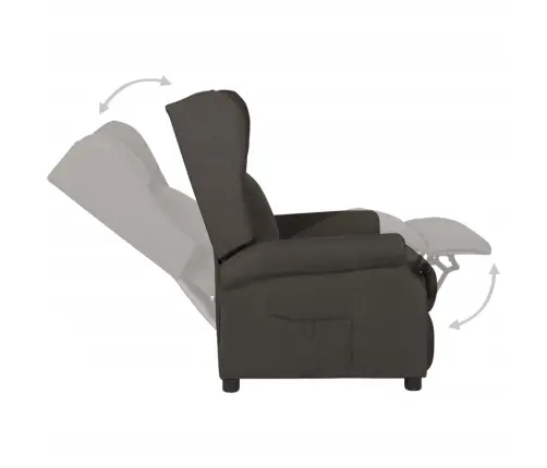 Atpūtas Krēsls, Atgāžams, Pelēkbrūns Audums Vidaxl