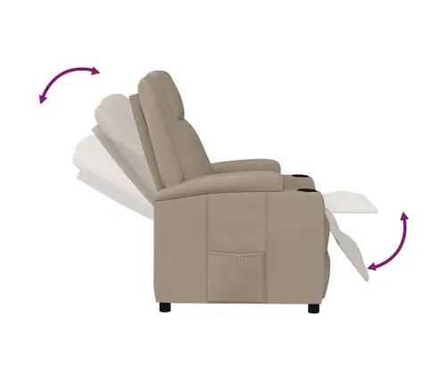 Atlošiamas Krėslas, Kapučino Spalvos, Dirbtinė Oda