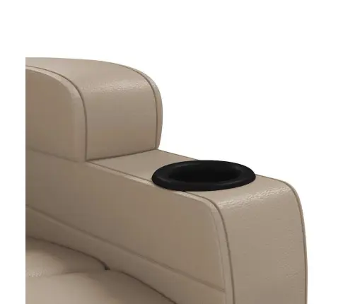 Atlošiamas Krėslas, Kapučino Spalvos, Dirbtinė Oda