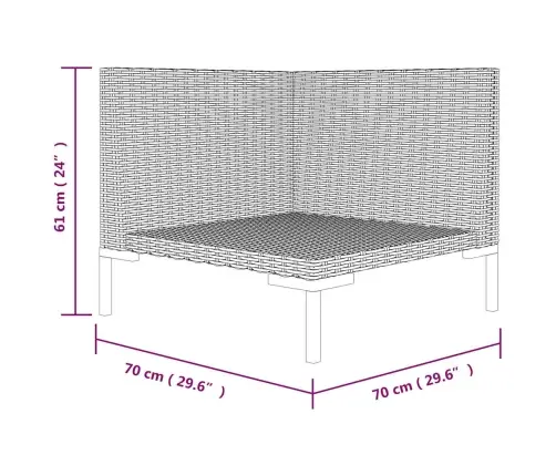 Sodo Sofa Su Pagalvėlėmis, Pusapvalis Poliratanas