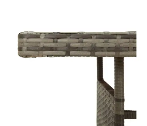 Sodo Stalas, Pilkas, 160X70X72cm Poliratanas Ir Akacija