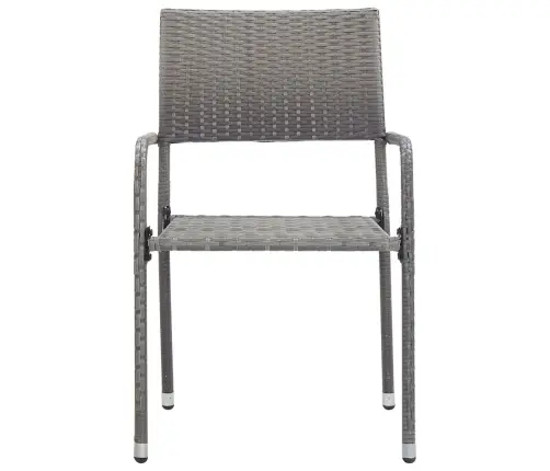 Dārza Krēsli, 2 Gab., Pelēki, Pe Rotangpalma Vidaxl