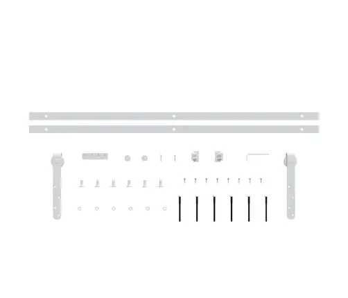 Stumdomų Spintelės Durelių Rinkinys, Baltas, 183cm Plienas