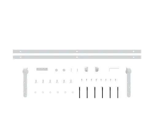 Minisuuruses Liugukse Komplekt, Süsinikteras, Valge, 200 Cm