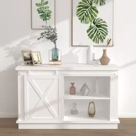 Bīdāmo Skapja Durvju Komplekts, Oglekļa Tērauds, 122 Cm, Balts Vidaxl