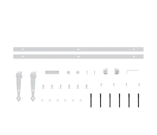 Bīdāmo Skapja Durvju Komplekts, Oglekļa Tērauds, 152 Cm, Balts Vidaxl