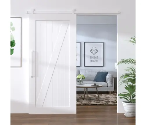 Bīdāmo Durvju Sistēma, 200 Cm, Balts Tērauds Vidaxl