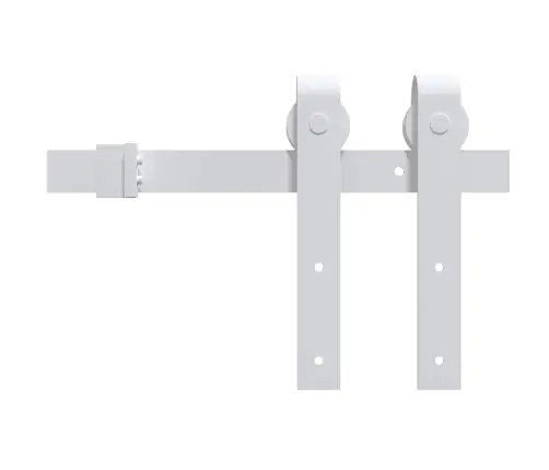 Bīdāmo Durvju Sistēma, 200 Cm, Balts Tērauds Vidaxl