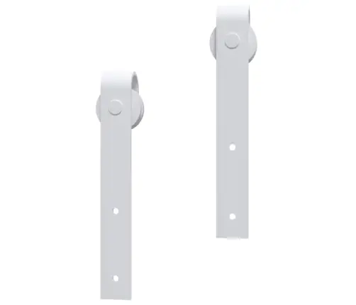 Bīdāmo Durvju Sistēma, 200 Cm, Balts Tērauds Vidaxl