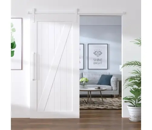 Bīdāmo Durvju Sistēma, 200 Cm, Balts Tērauds Vidaxl