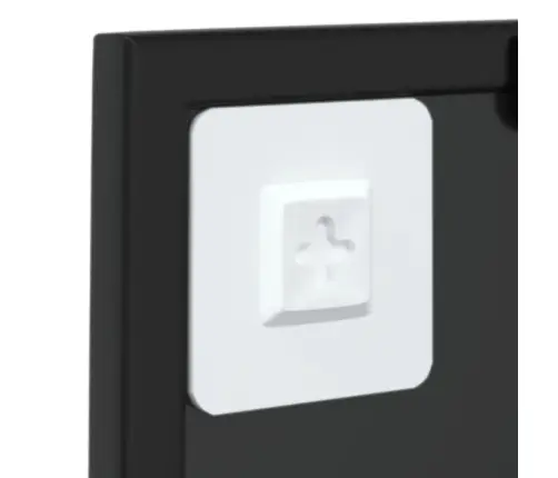 Seinapeegel, Must, 40 X 40 cm Metall