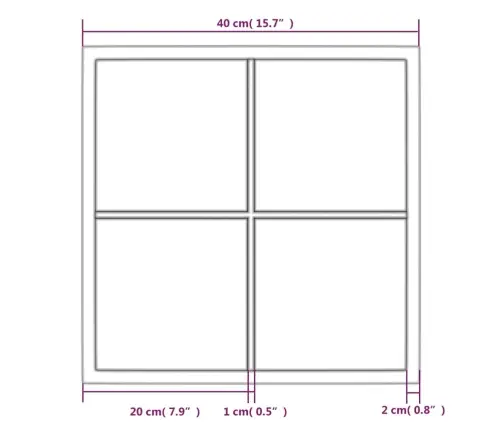 Seinapeegel, Must, 40 X 40 cm Metall