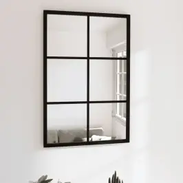 Seinapeegel, Must, 60 X 40 cm Metall