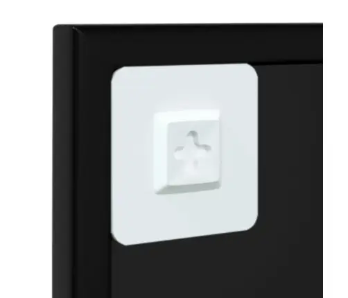 Sienas Spogulis, Melns, 60X60 Cm, Metāls Vidaxl