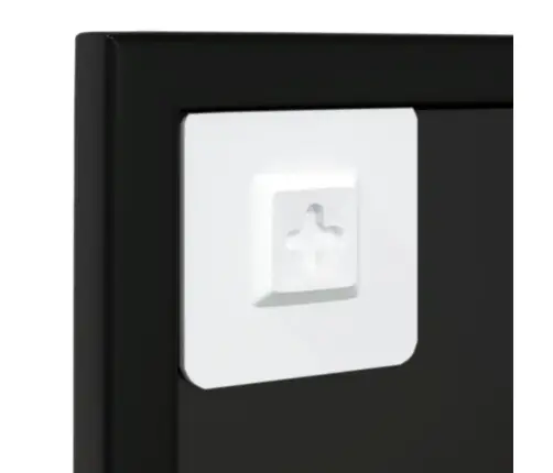 Sienas Spogulis, Melns, 80X60 Cm, Metāls Vidaxl