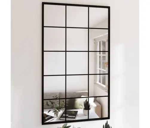 Seinapeegel, Must, 100 X 40 cm Metall