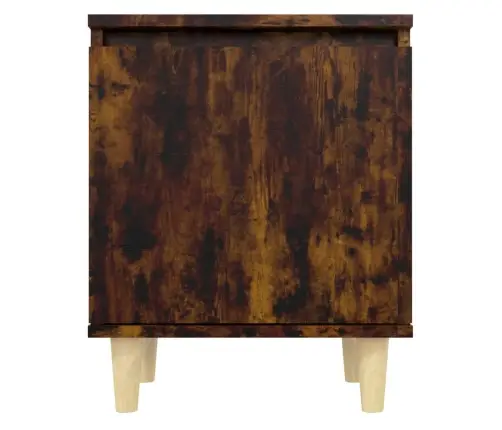 Naktsskapītis Ar Koka Kājām, Ozolkoka Krāsa, 40X30X50 Cm Vidaxl