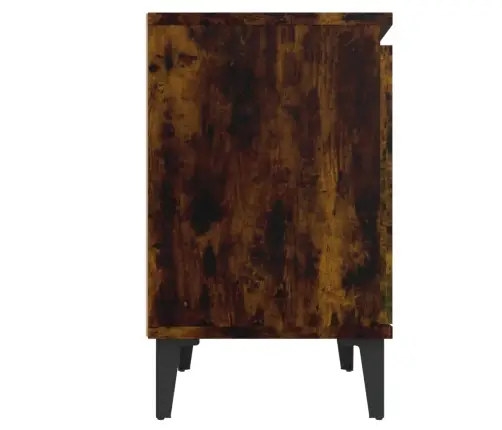 Naktsskapīši Ar Metāla Kājām, Ozolkoka Krāsa, 40X30X50 Cm Vidaxl