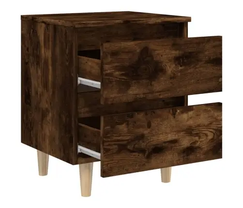 Naktsskapītis, Masīvkoka Kājas, Ozolkoka Krāsa, 40X35X50 Cm Vidaxl
