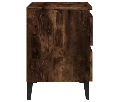 Naktinė Spintelė Su Metalinėmis Kojelėmis, Ąžuolo, 40X35X50Cm