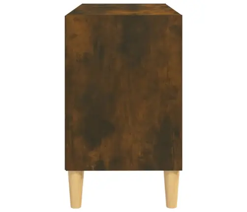 Tv Spintelė Su Medinėmis Kojomis, Dūminio Ąžuolo, 69,5X30X50Cm