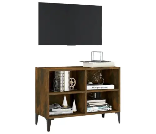 Tv Plaukts Ar Metāla Kājām, Ozolkoka Krāsa, 69,5X30X50 Cm Vidaxl