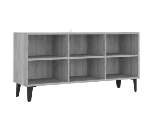 Tv Plaukts Ar Metāla Kājām, Pelēcīga Ozola Krāsa, 103,5X30X50Cm Vidaxl Tv Plaukts Ar Metāla Kājām, Pelēcīga Ozola Krāsa, 103,5X30X50Cm Vidaxl