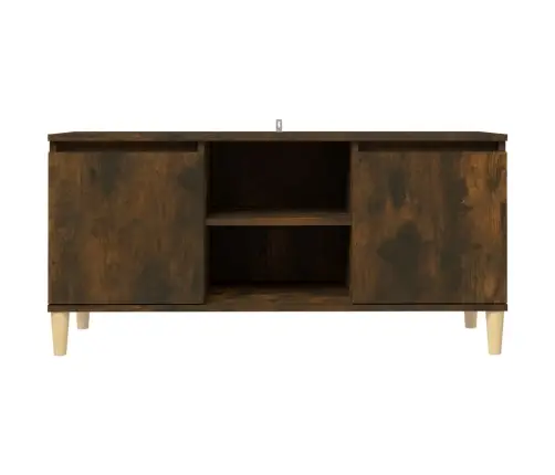 Tv Skapītis Ar Masīvkoka Kājām, Ozolkoka Krāsa, 103,5X35X50 Cm Vidaxl