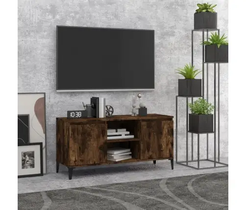 Tv Skapītis Ar Metāla Kājām, Ozolkoka Krāsa, 103,5X35X50 Cm Vidaxl