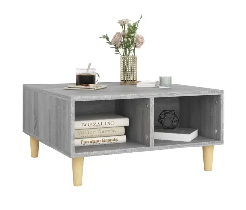 Kafijas Galdiņš, Pelēka Ozola, 60X60X30 Cm, Inženierijas Koks Vidaxl