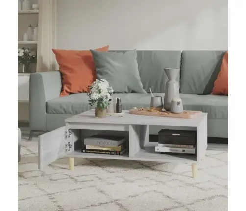 Kavos Staliukas, Pilkas Ąžuolo, 90X60X35cm Apdirbta Mediena