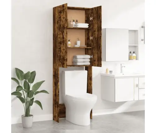 Skalbimo Mašinos Spintelė, Dūminio Ąžuolo, 64X25,5X190Cm