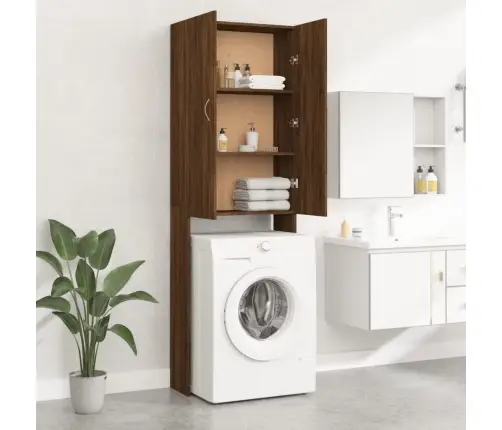 Skalbimo Mašinos Spintelė, Rudos Ąžuolo Spalvos, 64X25,5X190Cm