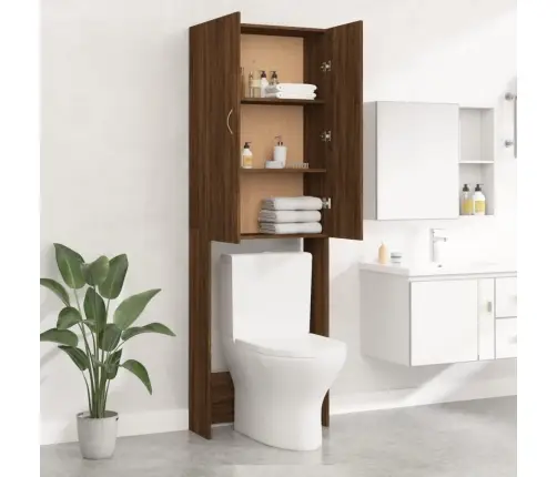 Skalbimo Mašinos Spintelė, Rudos Ąžuolo Spalvos, 64X25,5X190Cm