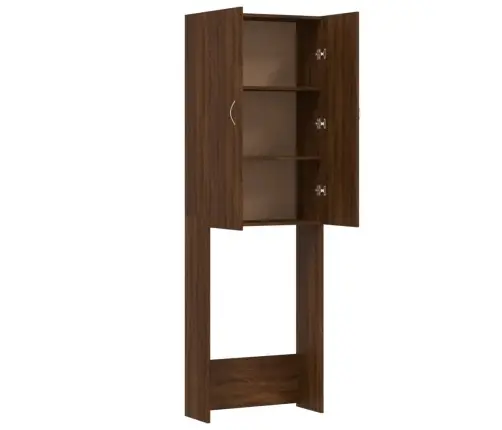 Skalbimo Mašinos Spintelė, Rudos Ąžuolo Spalvos, 64X25,5X190Cm