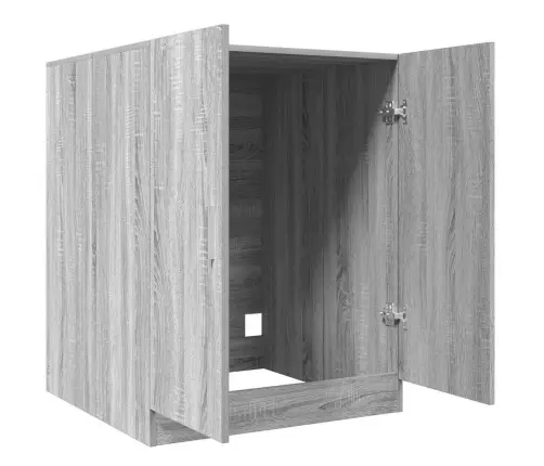 Skalbimo Mašinos Spintelė, Pilka Ąžuolo, 71X71,5X91,5Cm