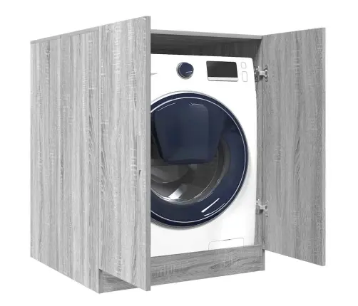 Skalbimo Mašinos Spintelė, Pilka Ąžuolo, 71X71,5X91,5Cm