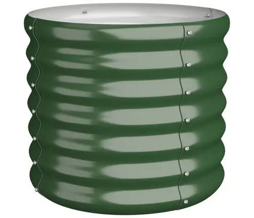 Dārza Puķu Kaste, 40X40X36 Cm, Pulverkrāsots Tērauds, Zaļa Vidaxl