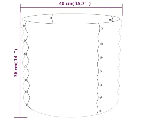 Aia Taimekast, Galvaniseeritud Teras, 40X40X36 cm Antratsiit