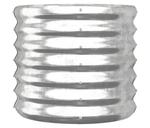 Dārza Puķu Kaste, 40X40X36Cm, Cinkots Tērauds, Sudrabaina Vidaxl