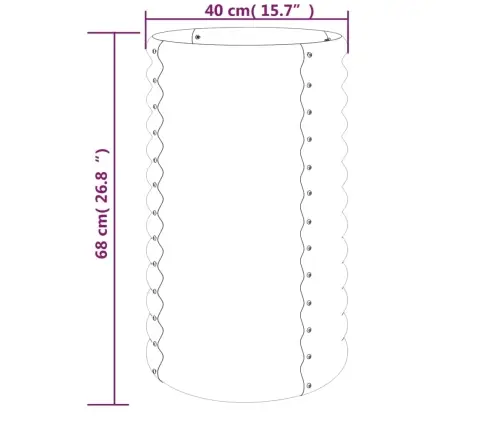Sodo Lovelis, Žalias, 40X40X68cm Cinkuotas Plienas