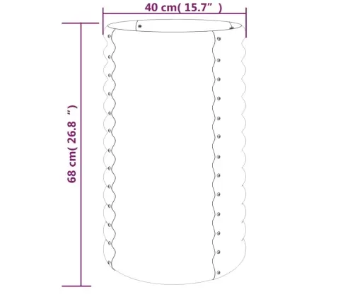 Aia Taimekast, Galvaniseeritud Teras, 40 X 40 X 68 cm Hall