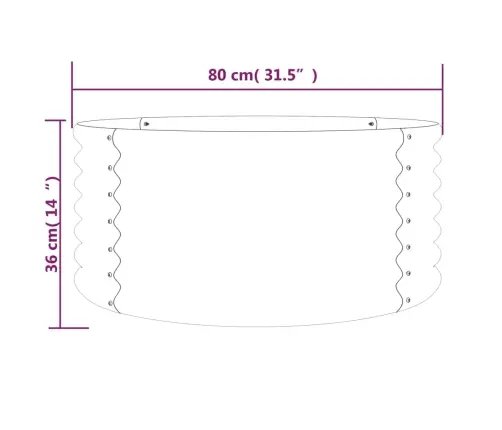 Sodo Lovelis, Sidabrinis, 80X80X36cm Cinkuotas Plienas
