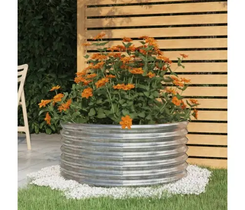 Sodo Lovelis, Sidabrinis, 80X80X36cm Cinkuotas Plienas