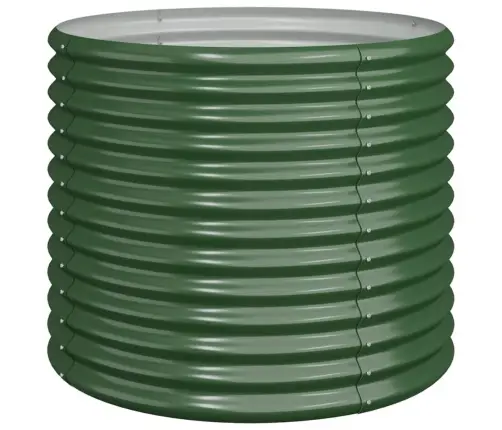 Dārza Puķu Kaste, 80X80X68 Cm, Pulverkrāsots Tērauds, Zaļa Vidaxl